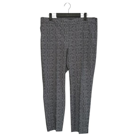 Talbots Chatham Ankle Pants Women's Sz 14P Black White Speckled Modern Chic - Picture 1 of 6